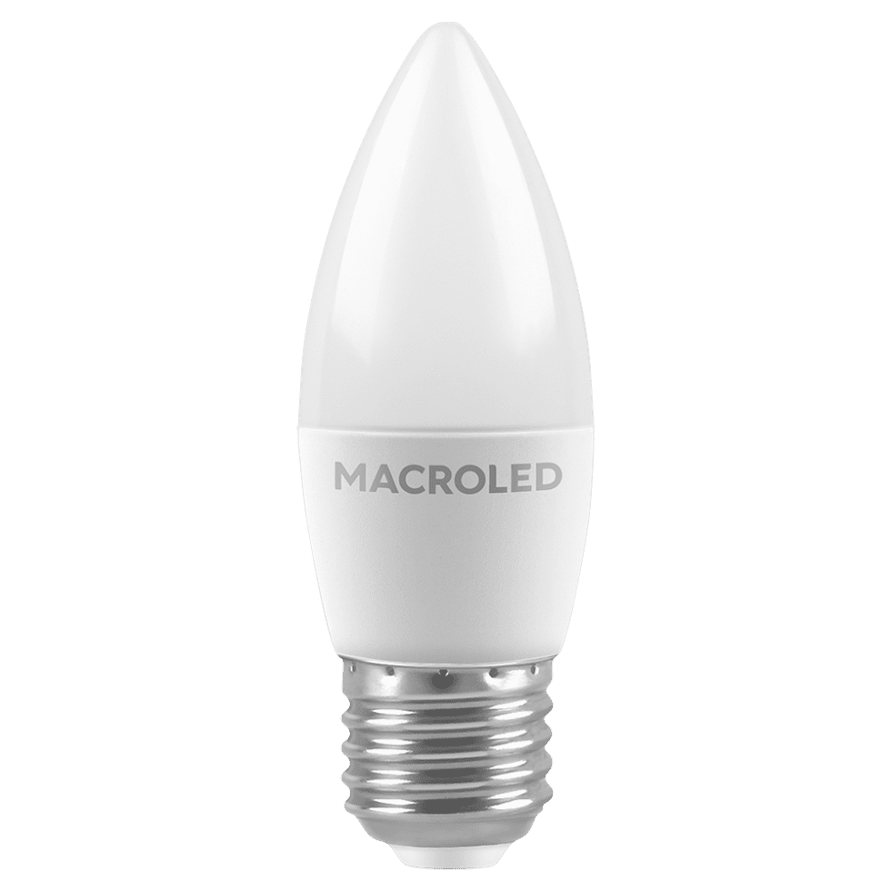 Lámpara Led Vela E27 6W. Luz Fría