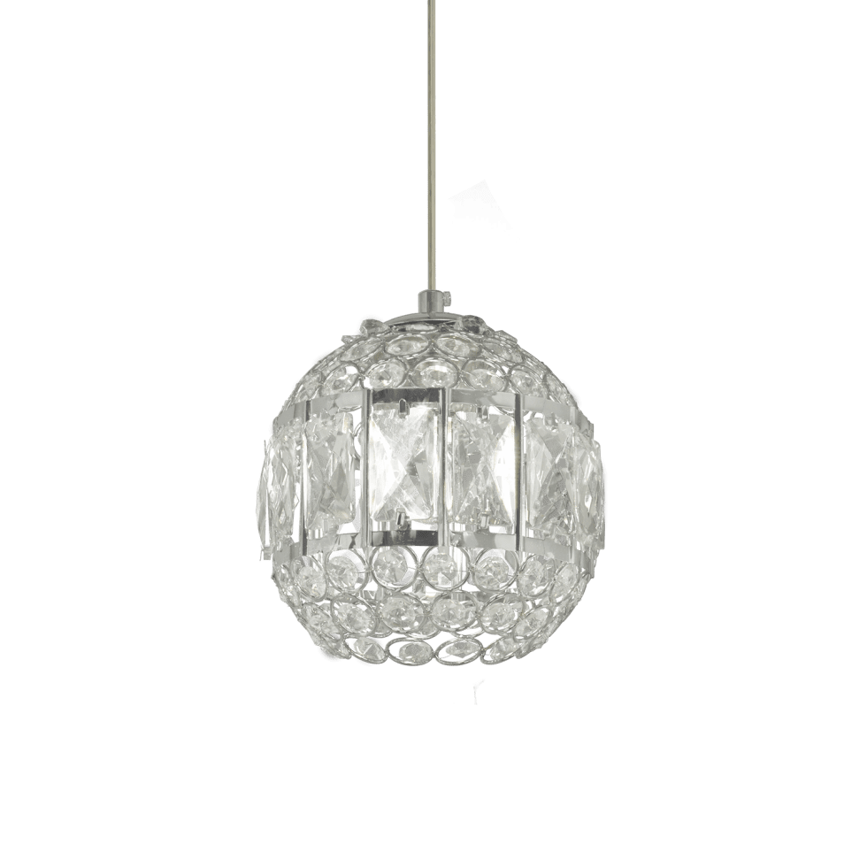 Colgante Corona L. 1 Luz. E27. Cromo
