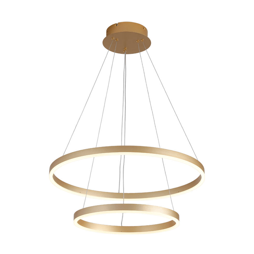 Colgante Isobel. LED. 60W. Luz Cálida. Ø60+40cm. Dorado